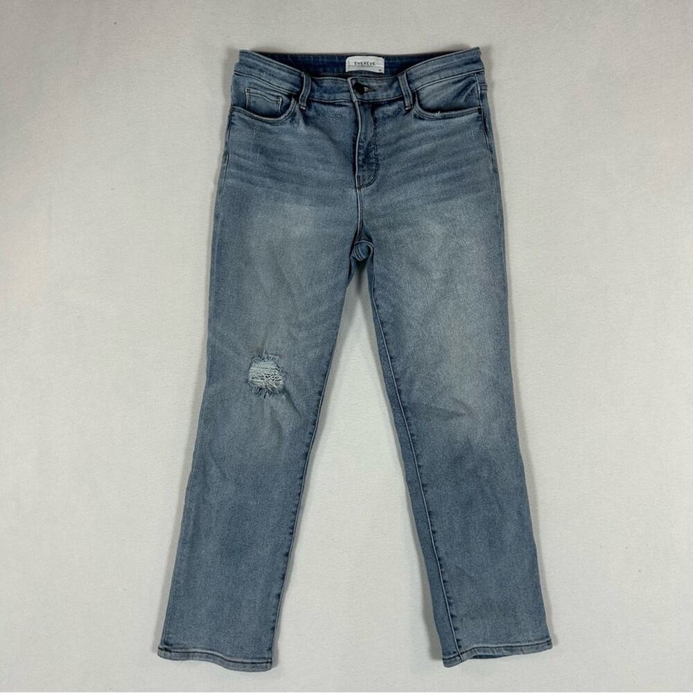Evereve The Ever Straight High Rise Straight Jeans Womens 29 Medium Wash Blue